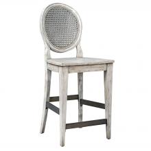  25438 - Uttermost Clarion Aged White Counter Stool